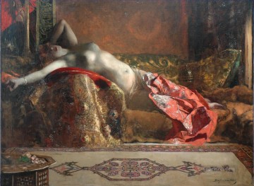  Odalisca Pintura - Jean Joseph Benjamin Constant Odalisca reclinada Jean Joseph Benjamin Constant Orientalista